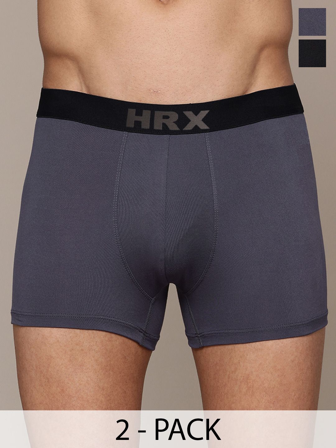HRX by Hrithik Roshan Pack Of 2 Mid-Rise Short Trunks-picture-52