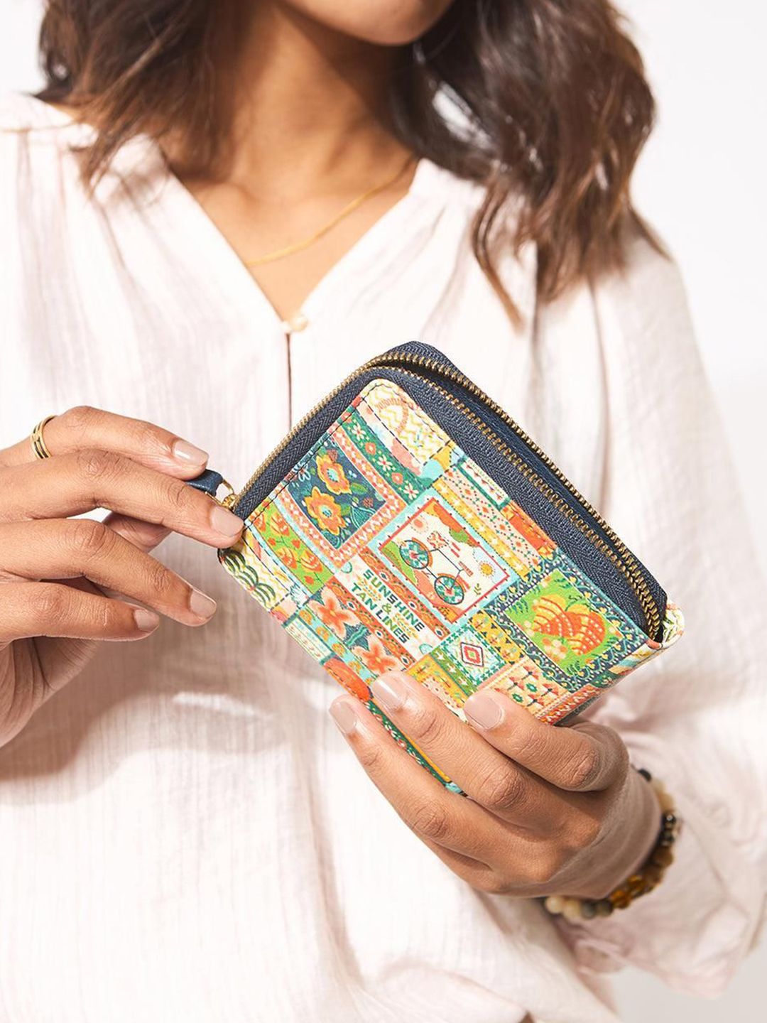 Chumbak Unisex Ethnic Motifs Printed Zip Around Wallet-picture-32