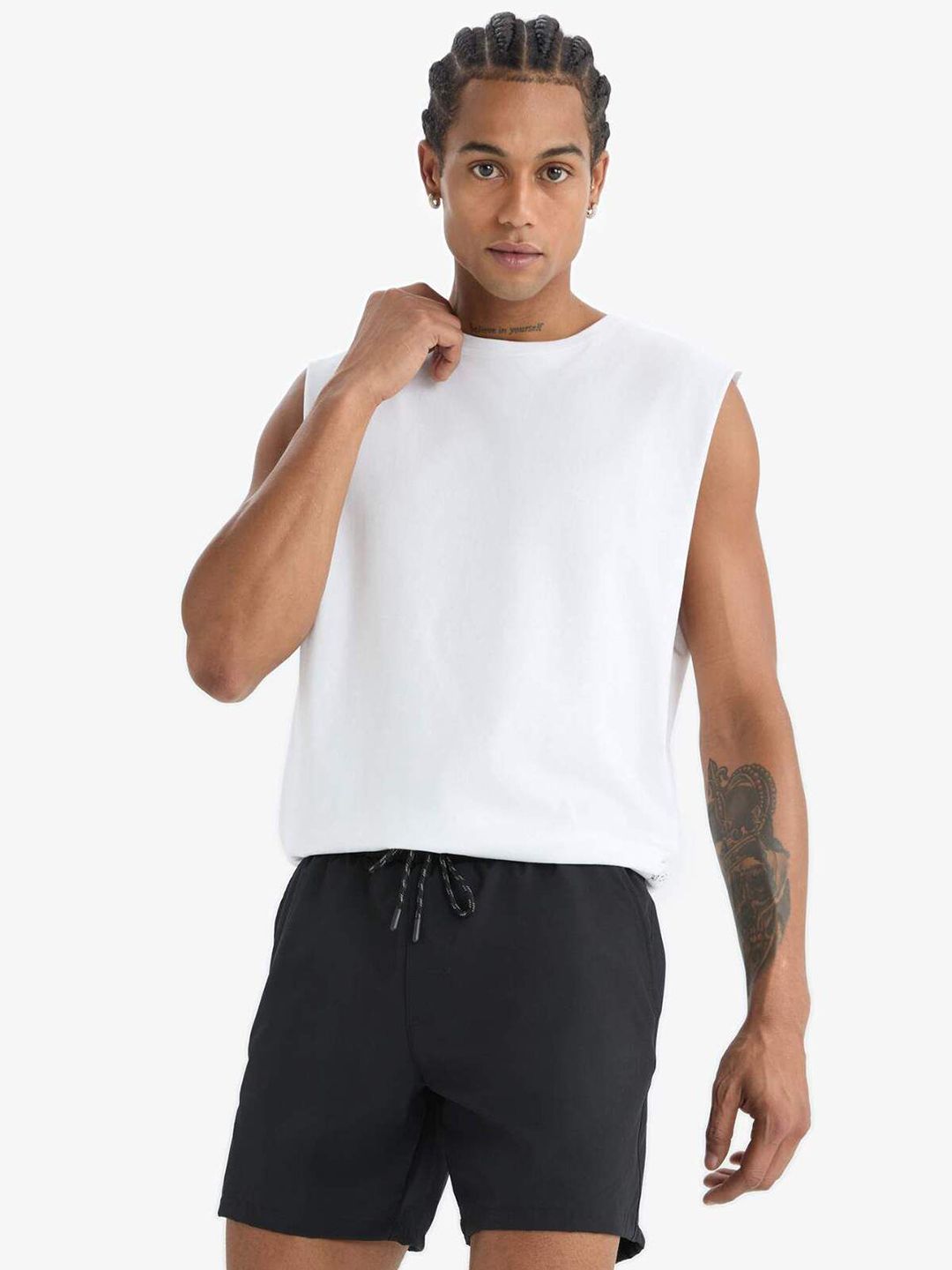 DeFacto Men Solid Swim Bottoms-image-36