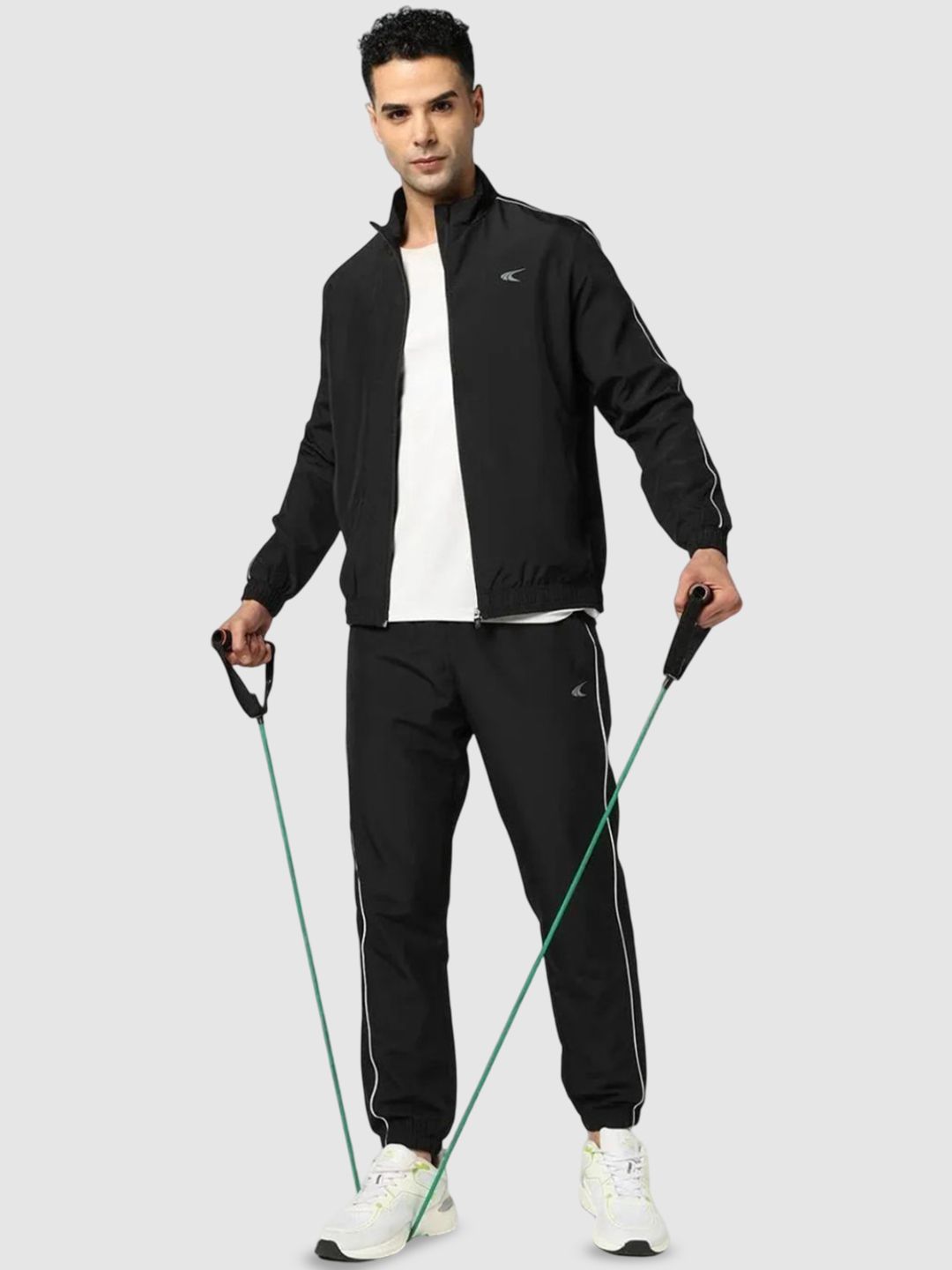 Performax Men Mock Neck Sweatshirt & Mid-Rise Joggers Tracksuits-picture-21
