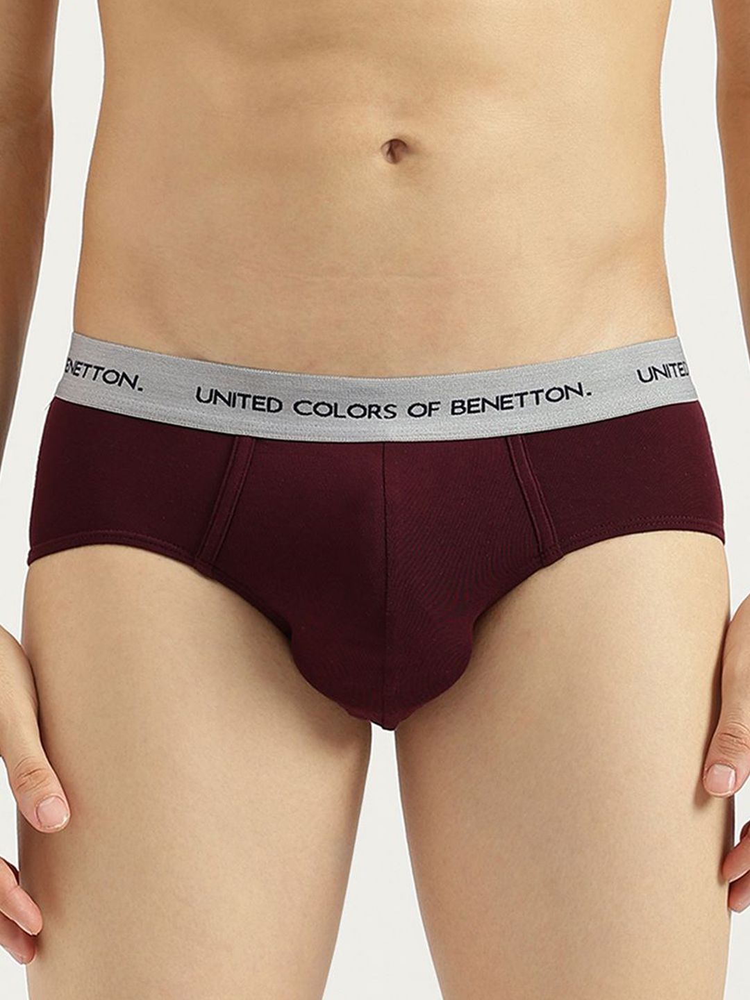 United Colors of Benetton Solid Low-Rise Regular Fit Basic Brief