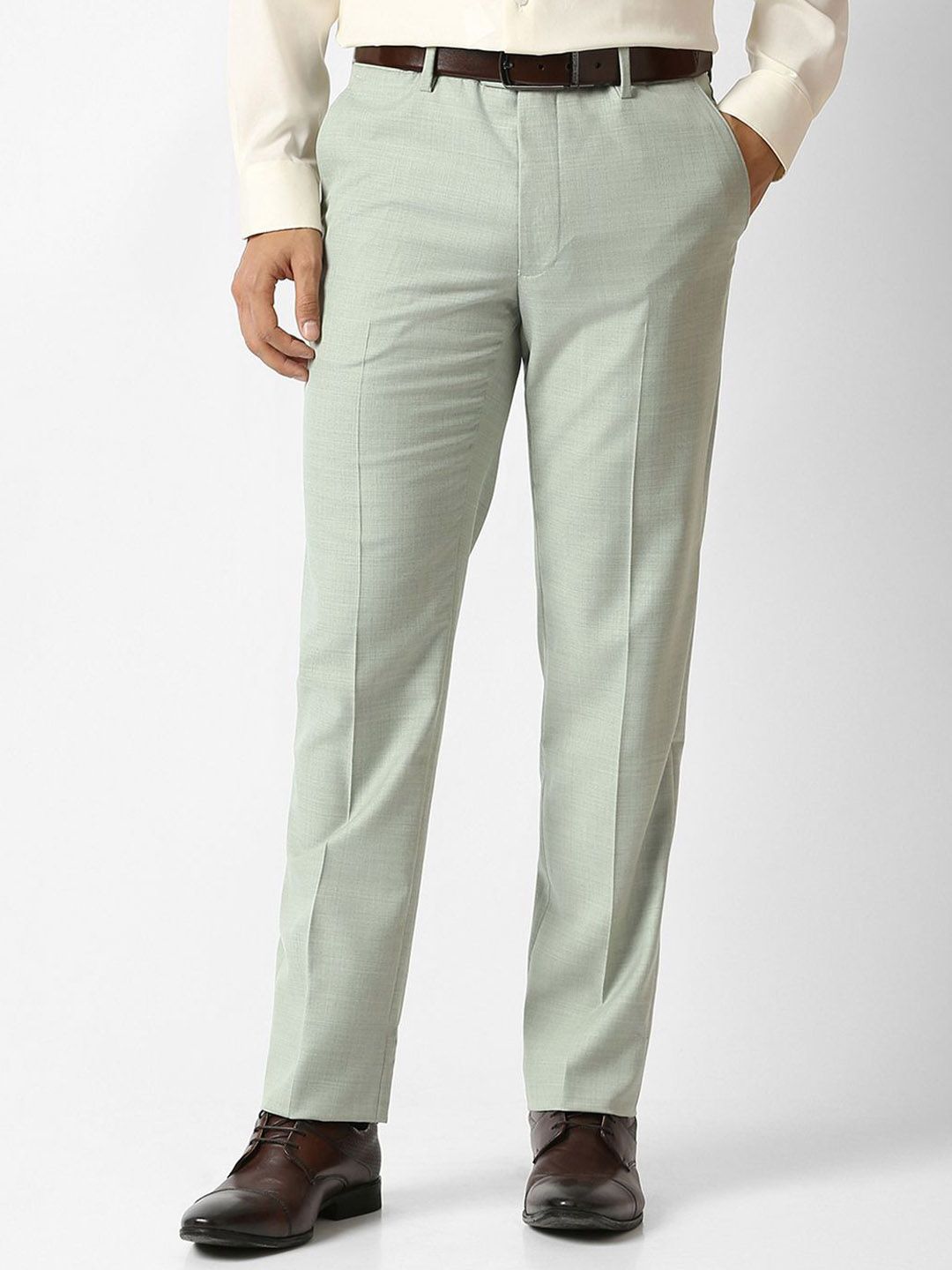 Van Heusen Men Slim Fit Mid-Rise Trousers-picture-43