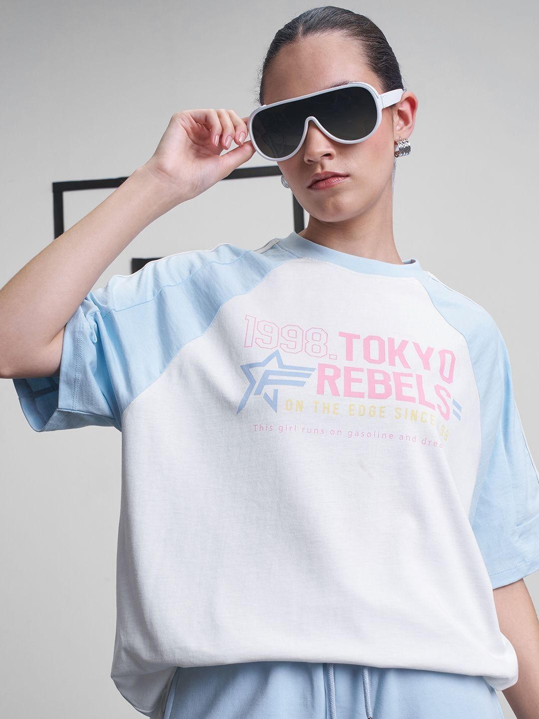 Street By Tokyo Talkies Women Typography Printed Round Neck Oversized Cotton T-shirt-picture-32