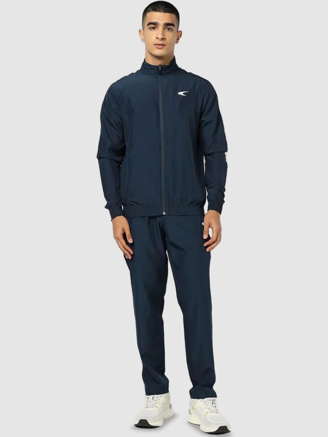 Performax Men Colourblocked Mock Collar Long Sleeves Jacket With Trousers-image-38