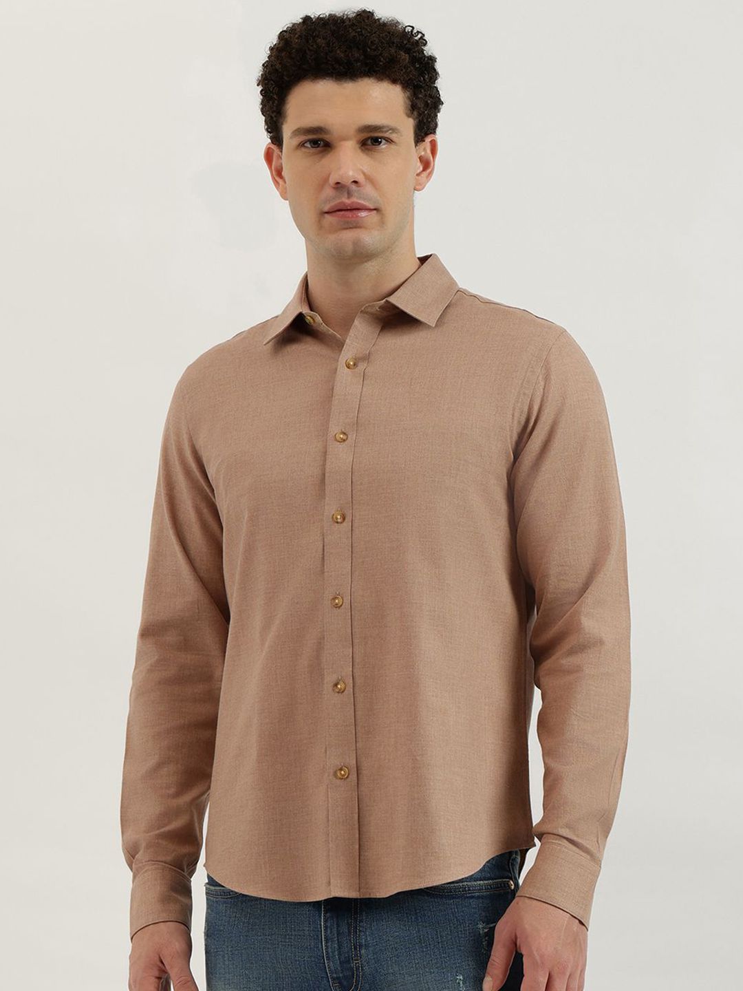 United Colors of Benetton Textured Spread Collar Pure Cotton Shirt-picture-44