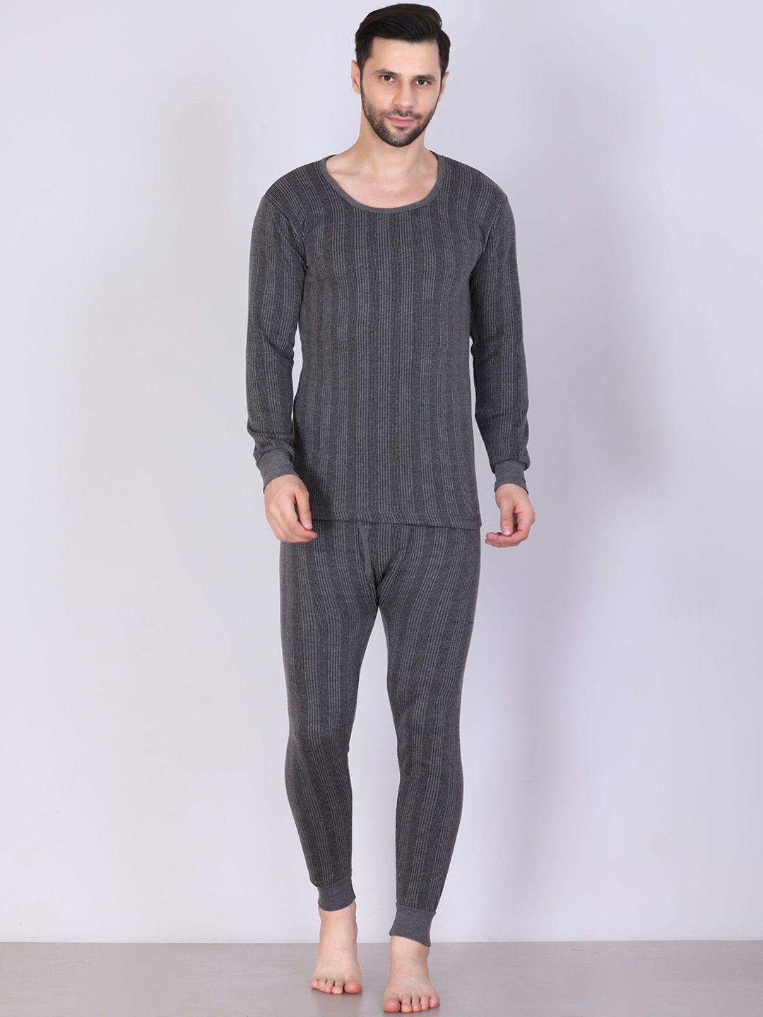 ETC Striped Round Neck Thermal Set-picture-13