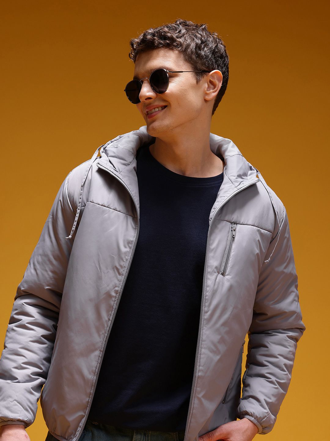 HERE&NOW Mock Collar Padded Jacket-picture-10