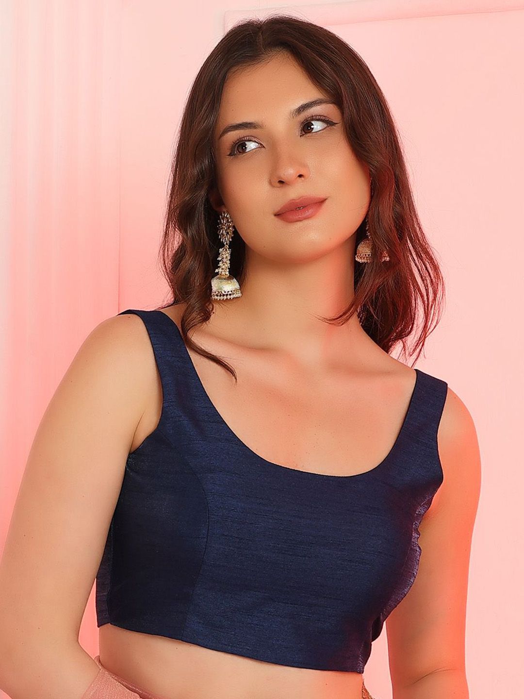 Aanyor Round Neck Saree Blouse-picture-20