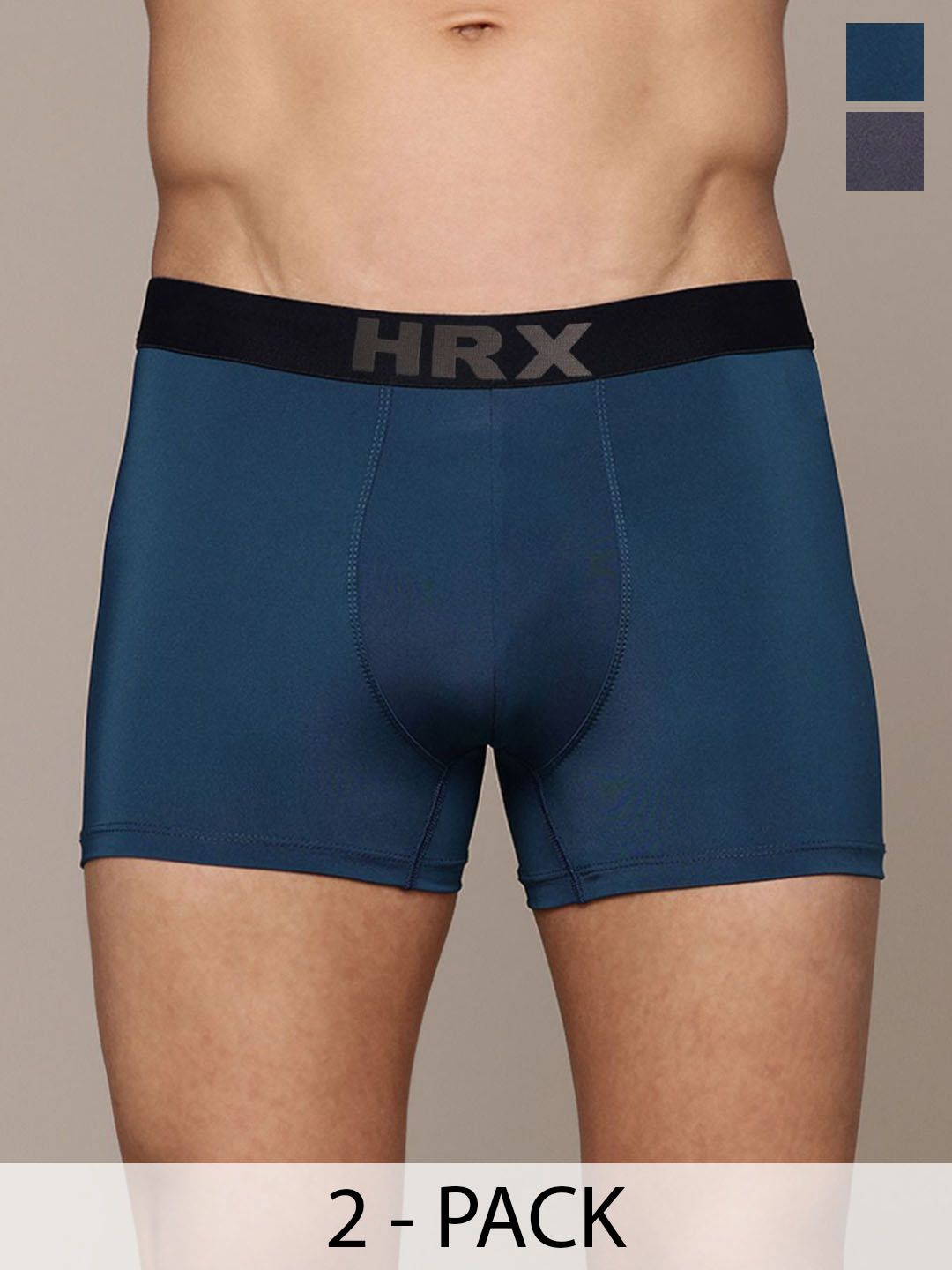 HRX by Hrithik Roshan Pack Of 2 Mid-Rise Short Trunks HRX-P1-TRUNK-AIRFORCE-GREY-S-picture-30