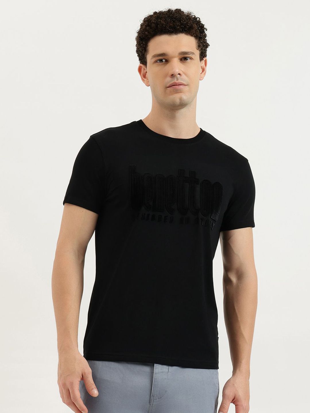 United Colors of Benetton Typography Printed Round Neck Regular Fit T-shirt-picture-14