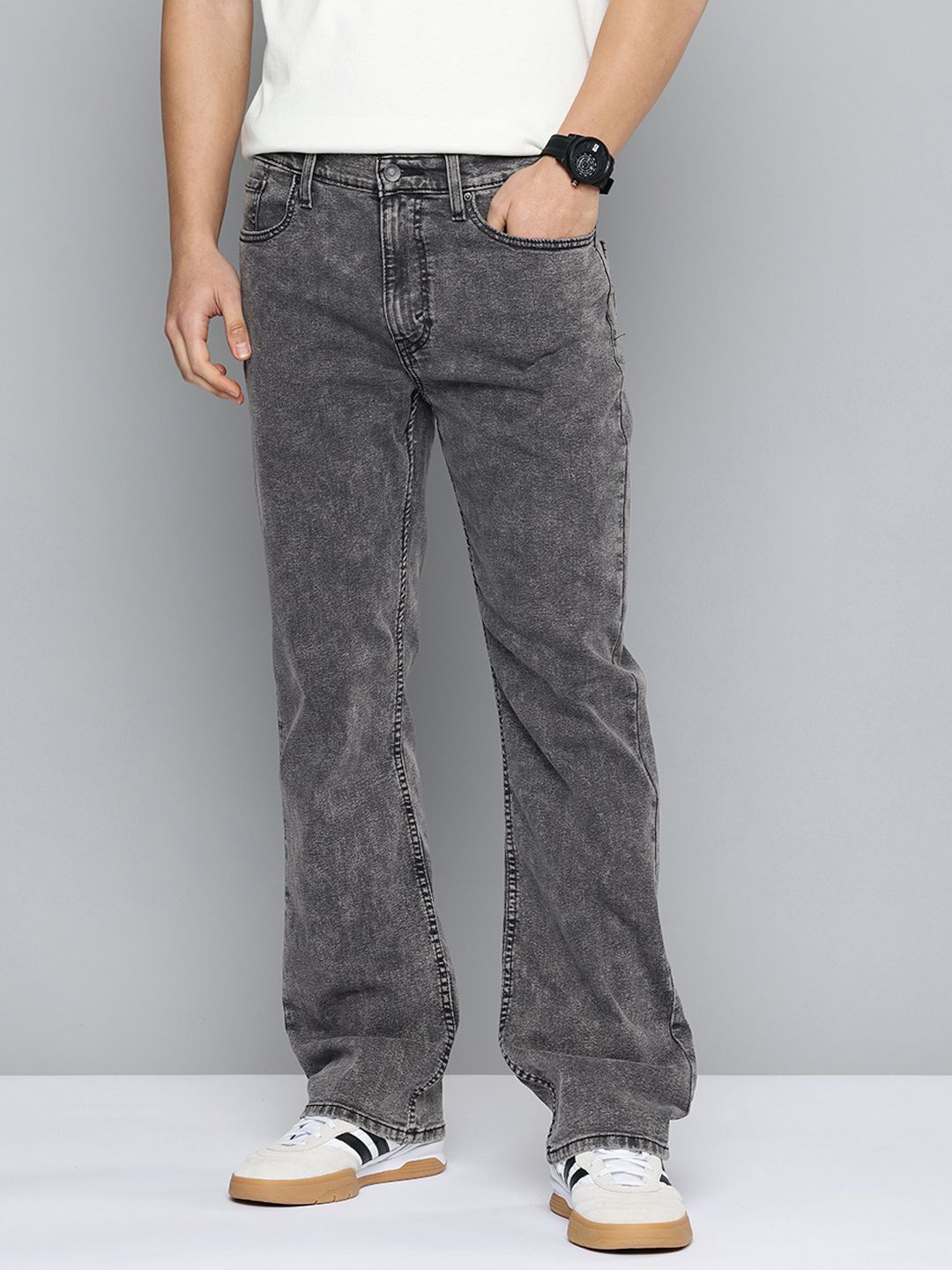 Levis Men 527 Bootcut Light Fade Stretchable Jeans-picture-30