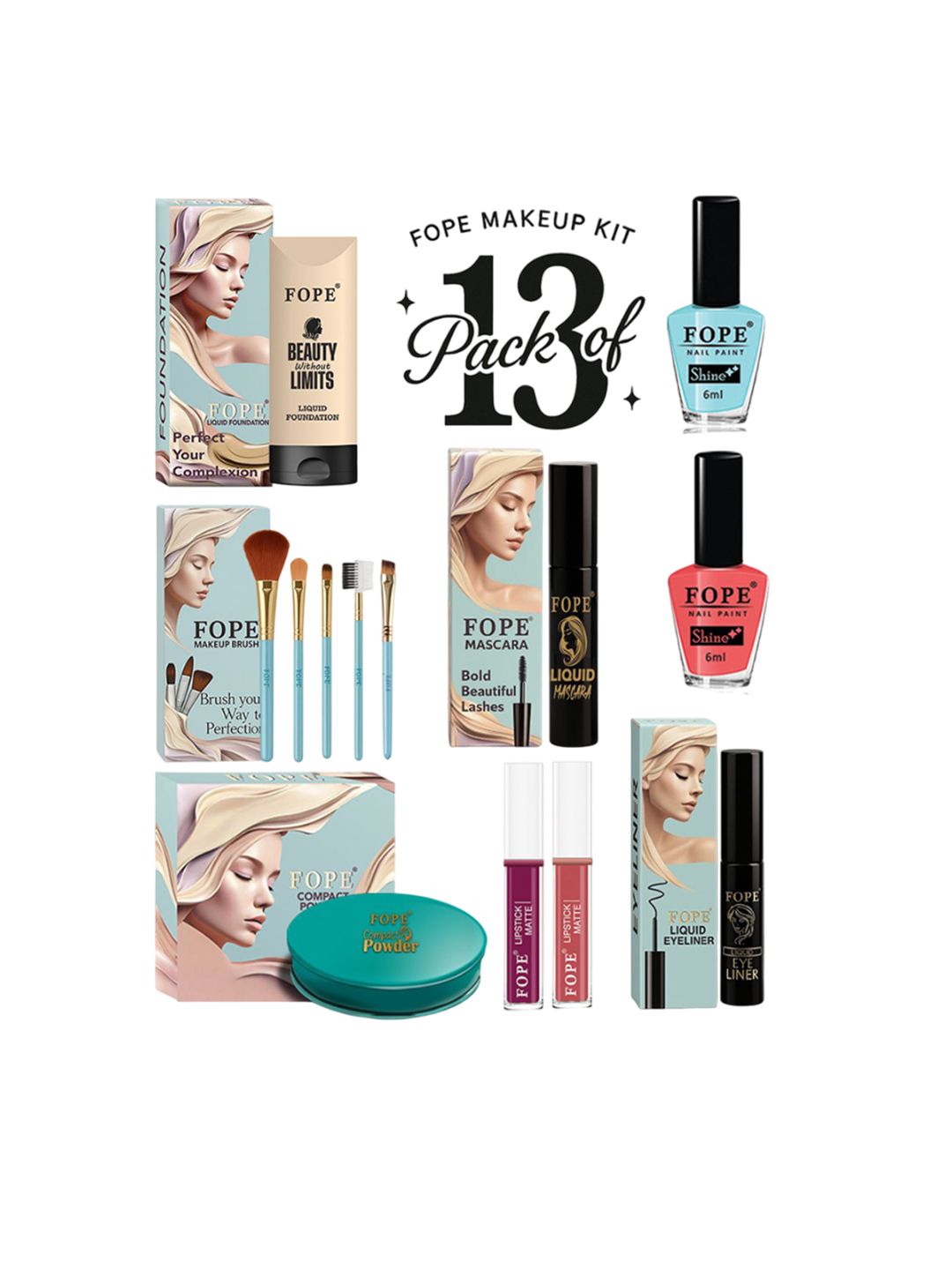 FOPE Set Of 13 Vegan Long Lasting Makeup Combo-picture-13
