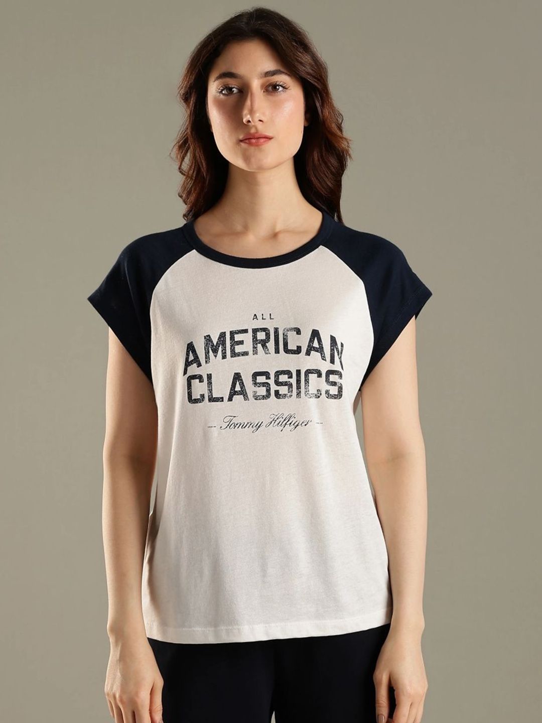 Tommy Hilfiger Printed Round Neck Raglan Sleeves Pure Cotton Regular Fit T-shirt-picture-26