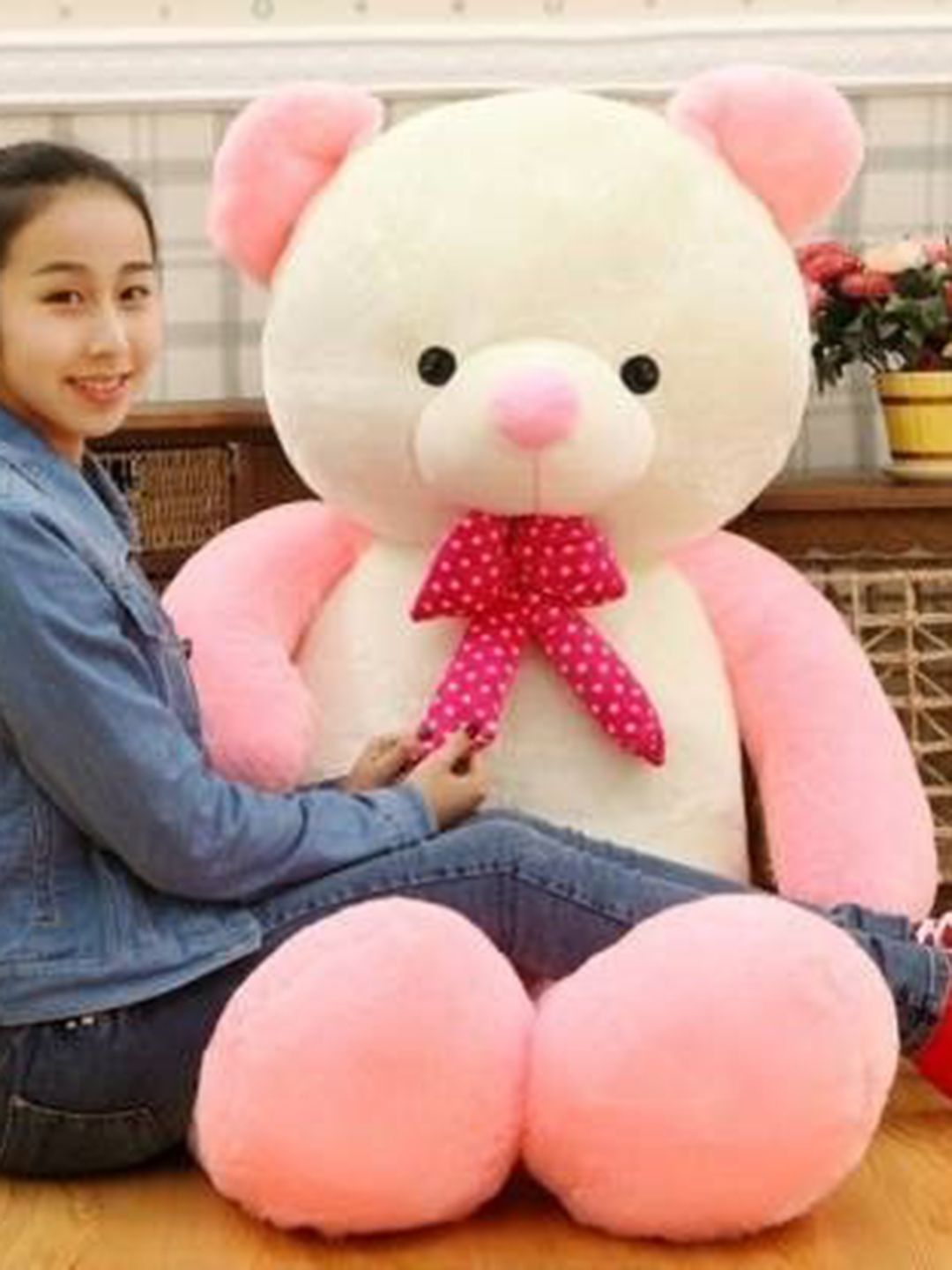 VEERA SOFT TOYS Kids 4 Feet Panda Cotton Teddy Bears