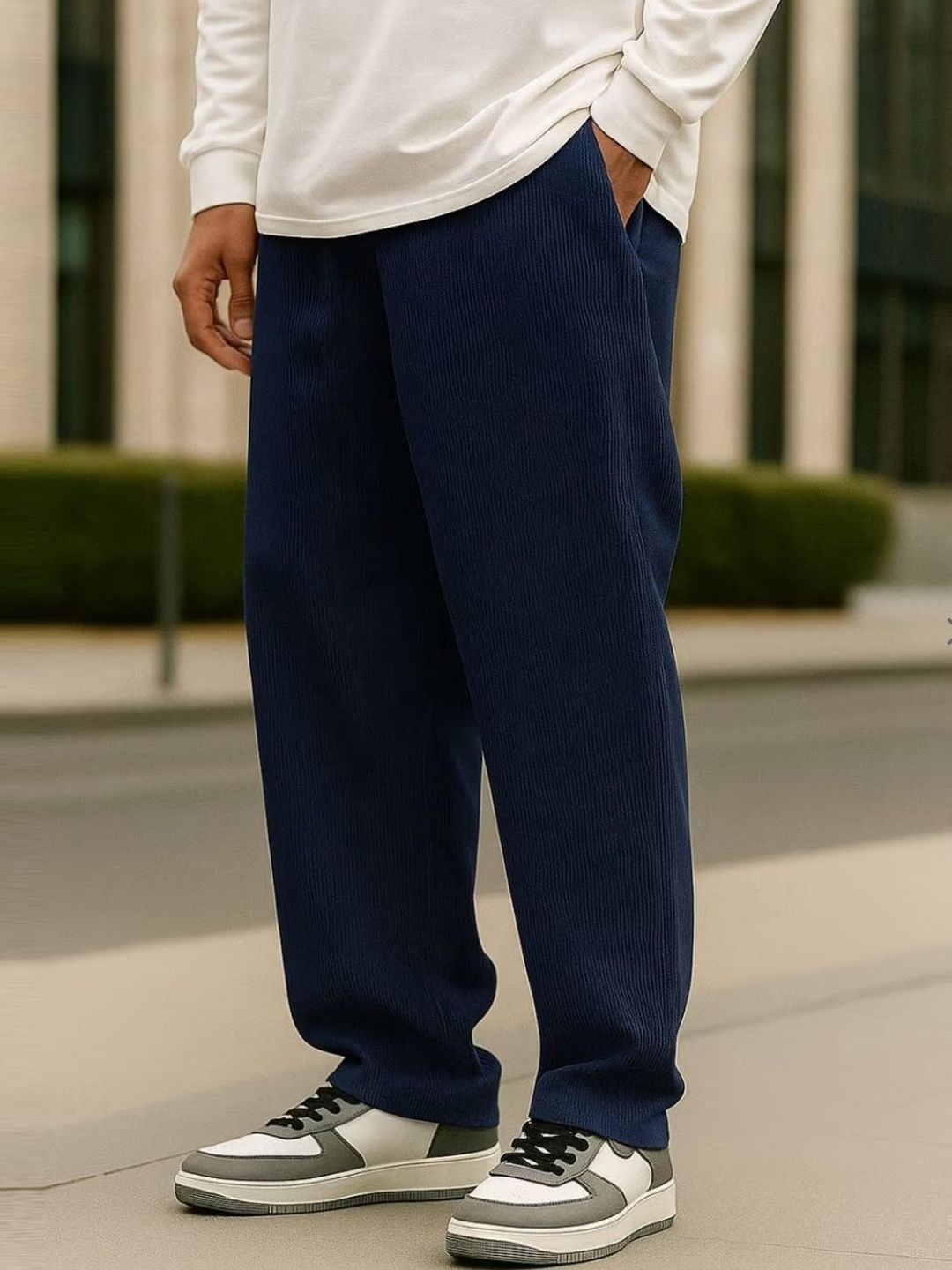 Moda Rapido Men Relaxed Fit Solid Trousers-picture-30