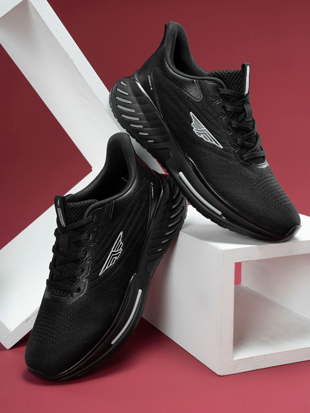 Red Tape Urban Kicks Men Black Solid Textile Walking Casual Shoes