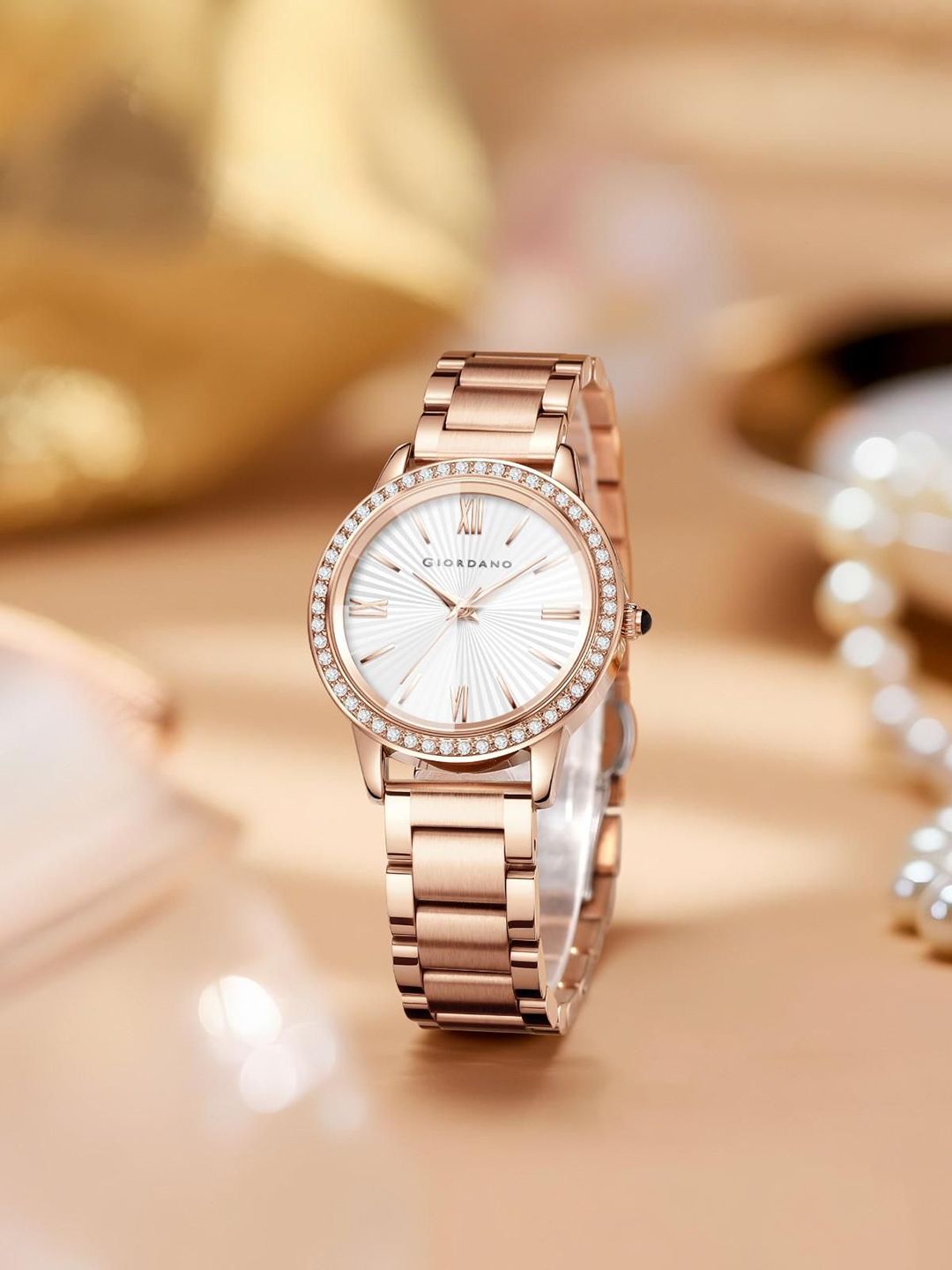 GIORDANO Women Mother of Pearl Dial & Bracelet Style Straps Analogue Watch GZ-60118-44-picture-43