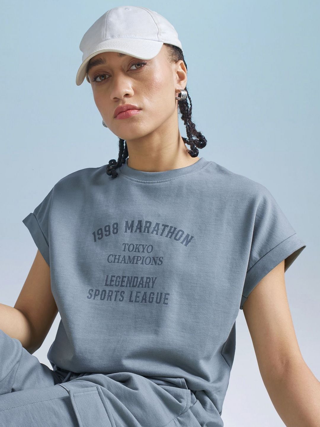 Street By Tokyo Talkies Women Typography Printed Round Neck Cotton Relaxed Fit T-shirt-picture-33