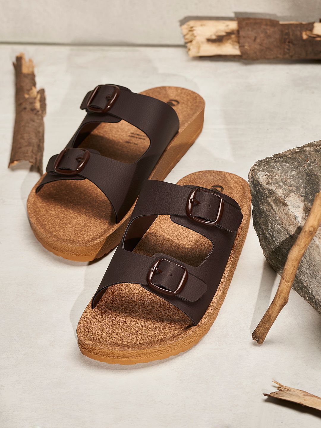 Aeroblu Men Open Toe Flats with Buckles-image-42