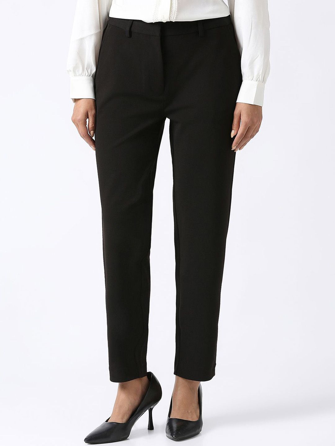 Van Heusen Woman Solid Mid-Rise Formal Trousers-picture-28