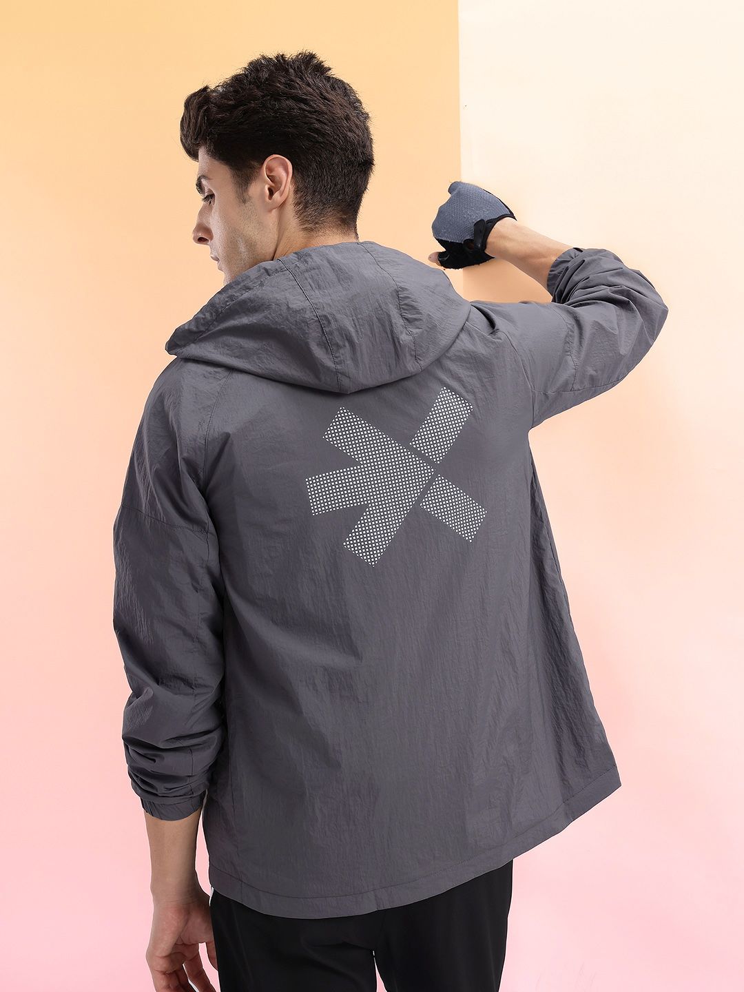 HRX by Hrithik Roshan Brand Logo Printed Training Jacket-picture-21