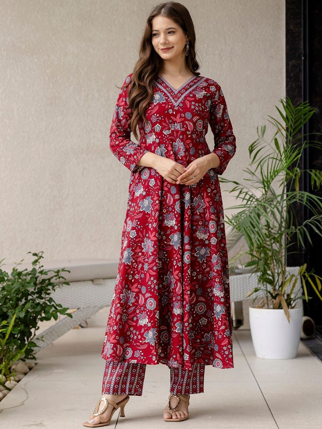 J.KANJI Women Floral Printed Regular Kurta Set-picture-16