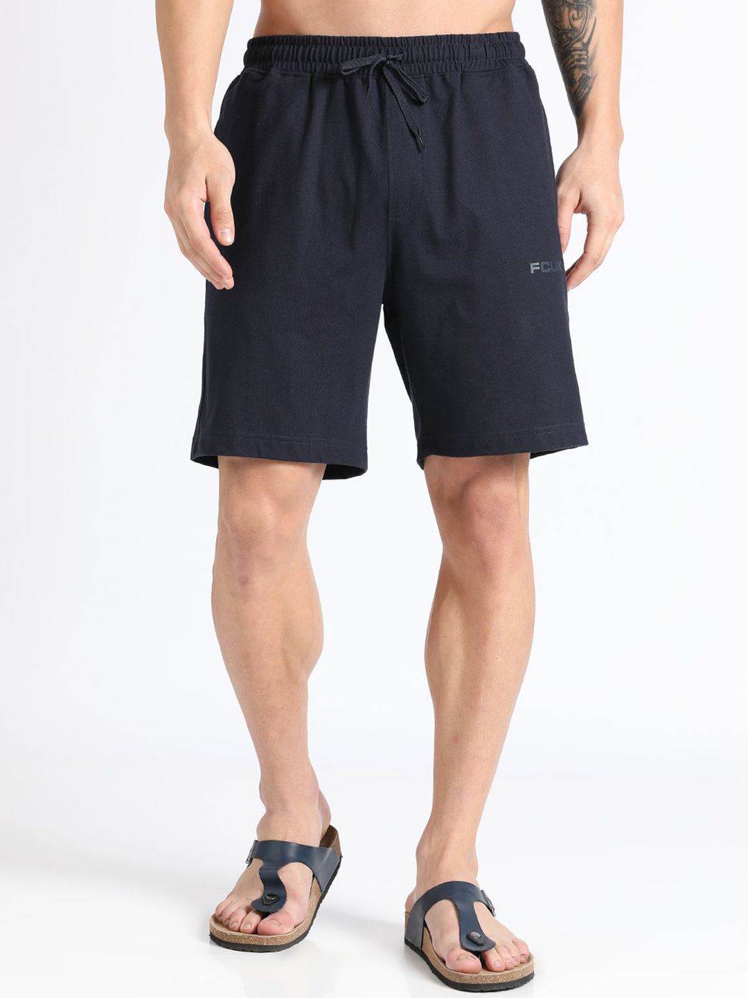 FCUK Men HolBorn Regular Fit Cotton Shorts-image-26