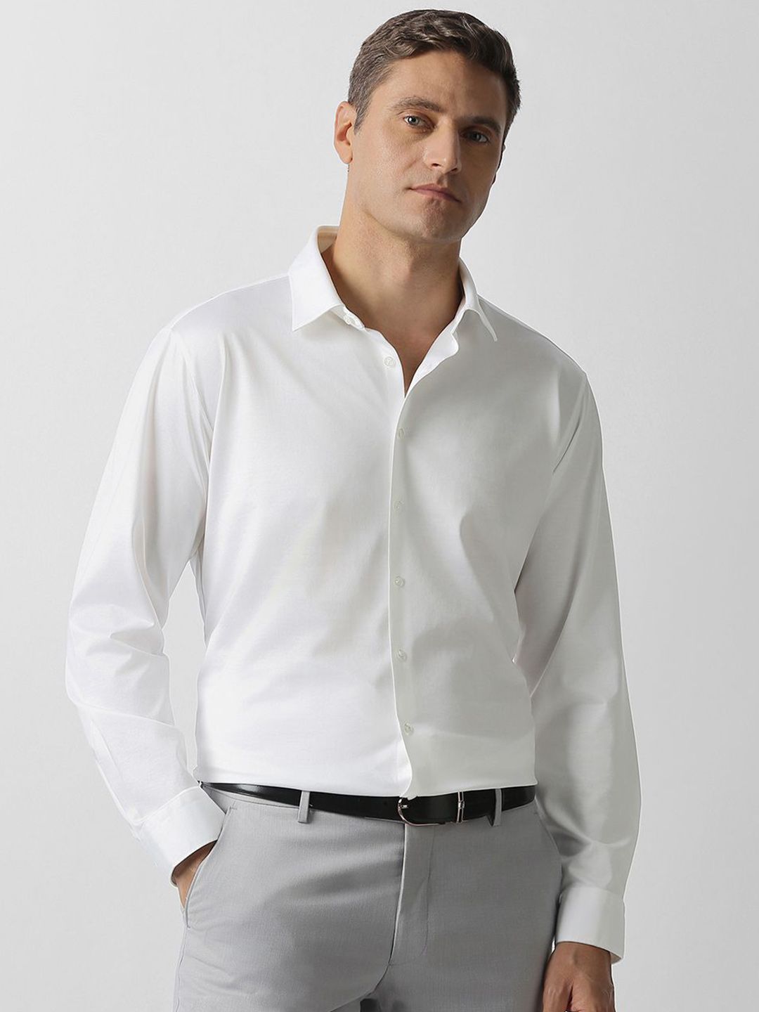 Van Heusen Slim Fit Spread Collar Pure Cotton Formal Shirt-picture-56