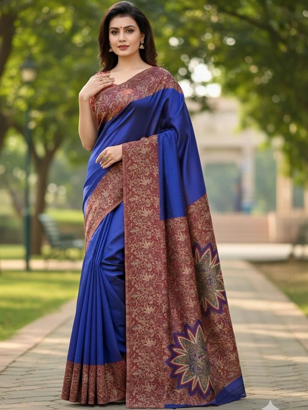 Moda Rapido Floral Printed Saree With Unstitched Blouse-picture-44