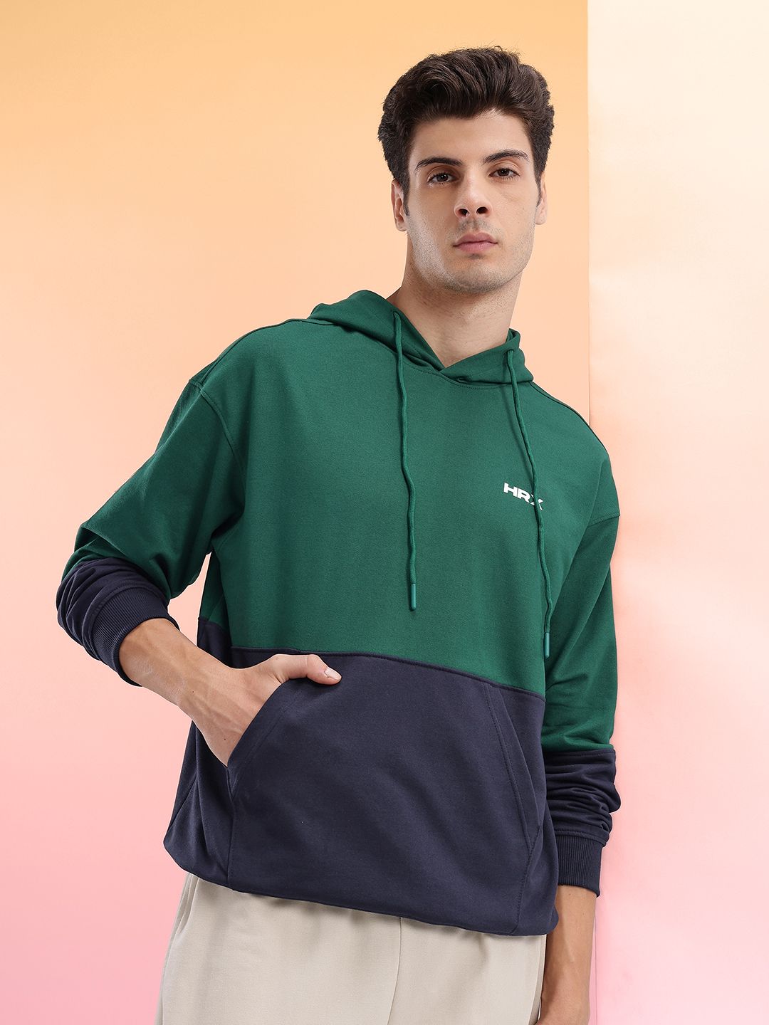 HRX by Hrithik Roshan Colourblocked Hooded Sweatshirt-picture-10