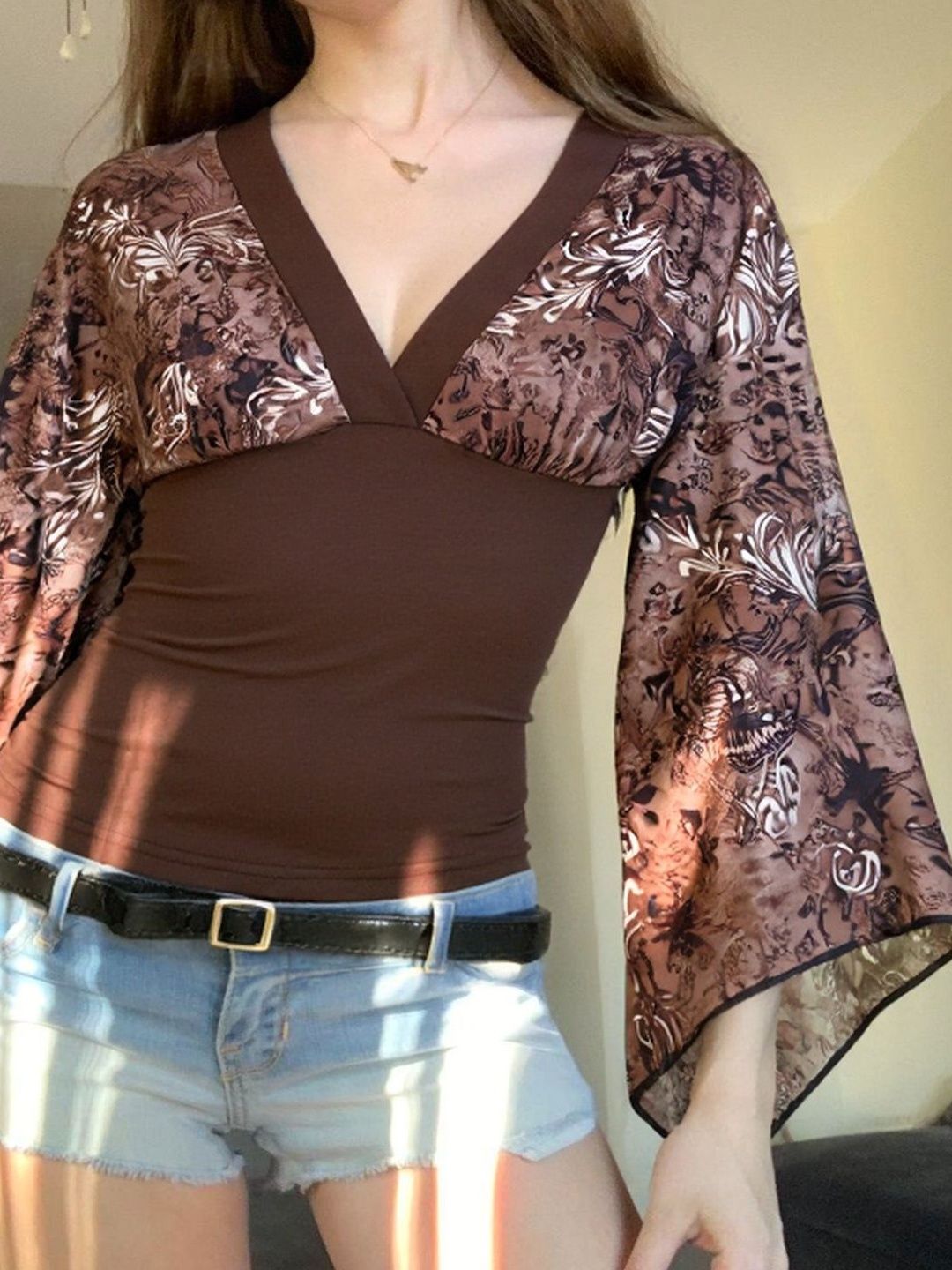 StyleCast x Revolte Women Colourblocked Kimono Sleeve Top-picture-13