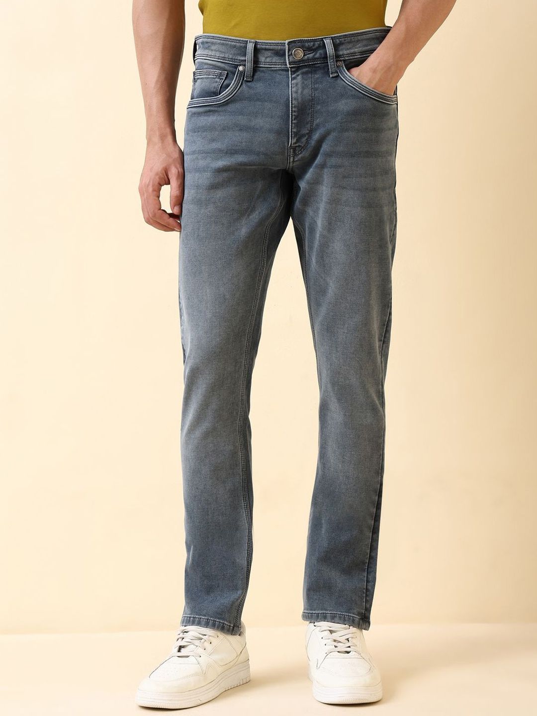 Allen Solly Men Slim Fit Mid-Rise Light Fade Jeans-picture-41