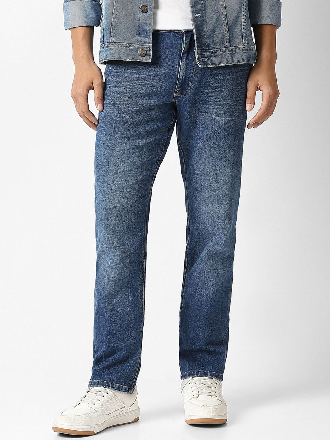 VAN HEUSEN DENIM LABS Men Regular Fit Mid-Rise Light Fade Jeans-picture-11