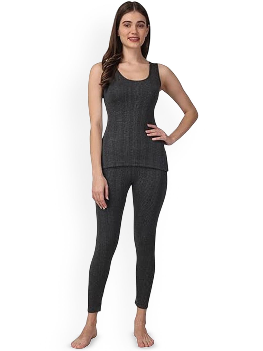 FF Striped Round Neck Thermal Set-picture-26
