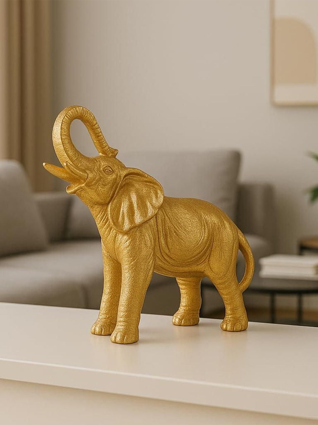 MARKET99 VON CASA Gold-Toned Elephant Figurine Showpiece-image-29