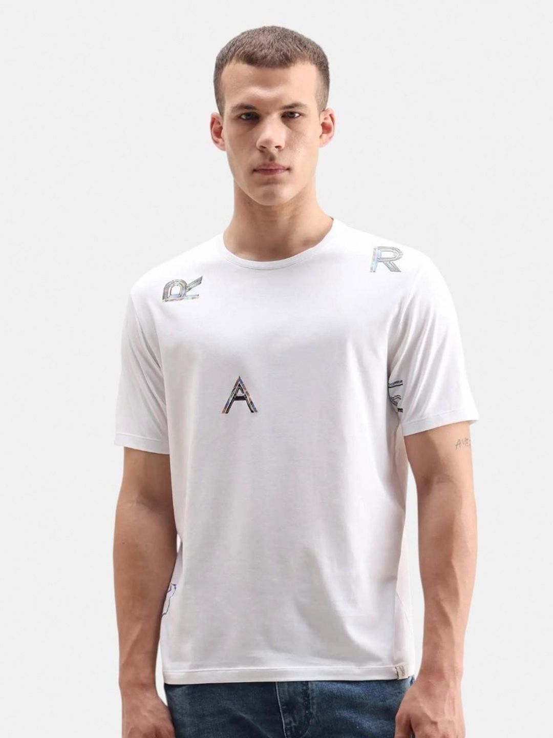 RARE RABBIT Men Typography Printed Round Neck T-shirt-picture-36