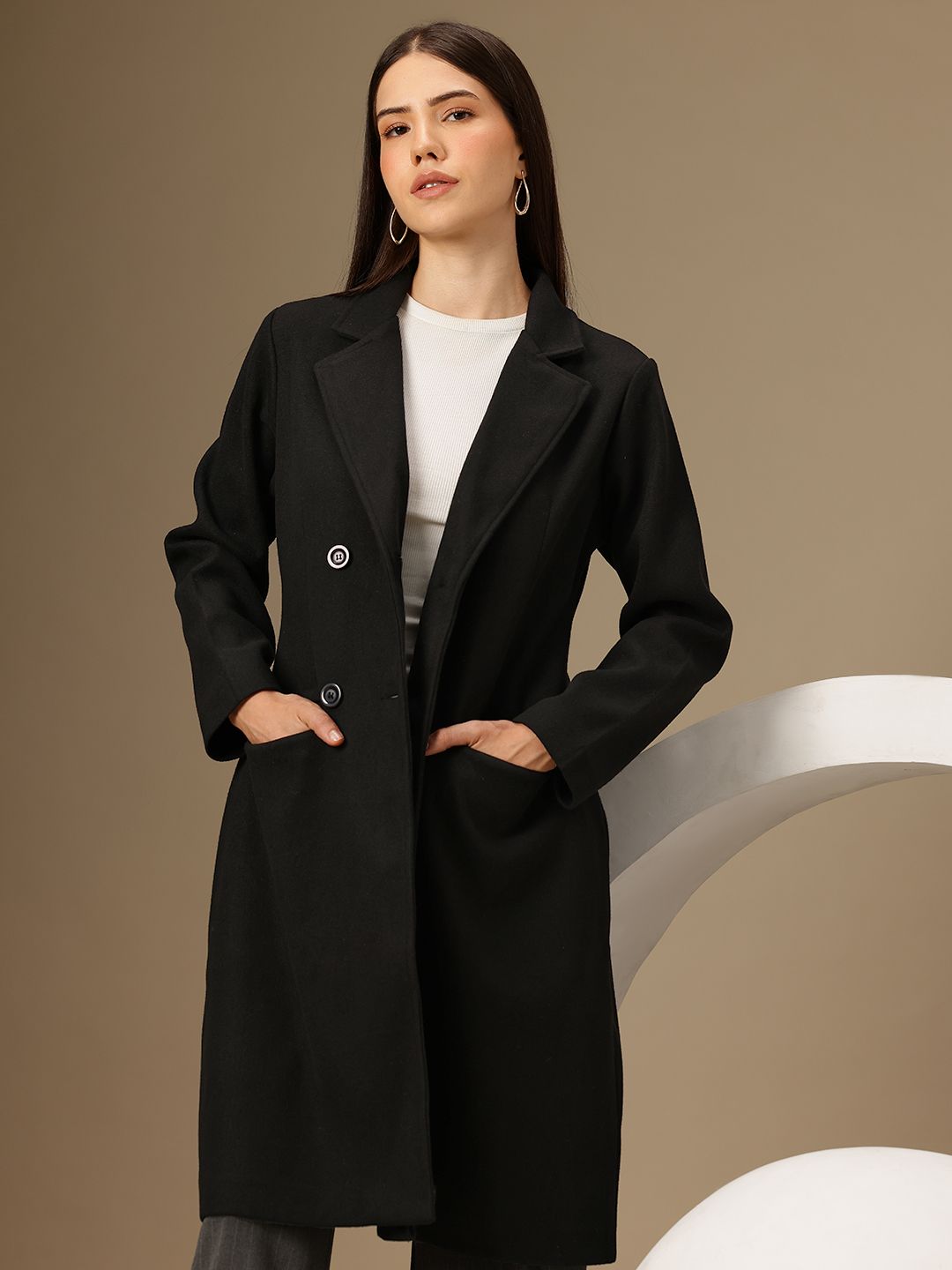 Chemistry Longline Double-Breasted Overcoat-image-12