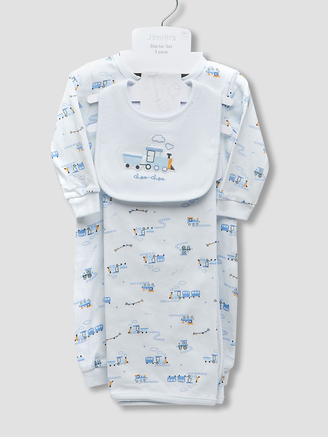 Juniors by Babyshop Infant Boys 3-Pcs Printed Cotton Baby Apparel Gift Set-picture-24