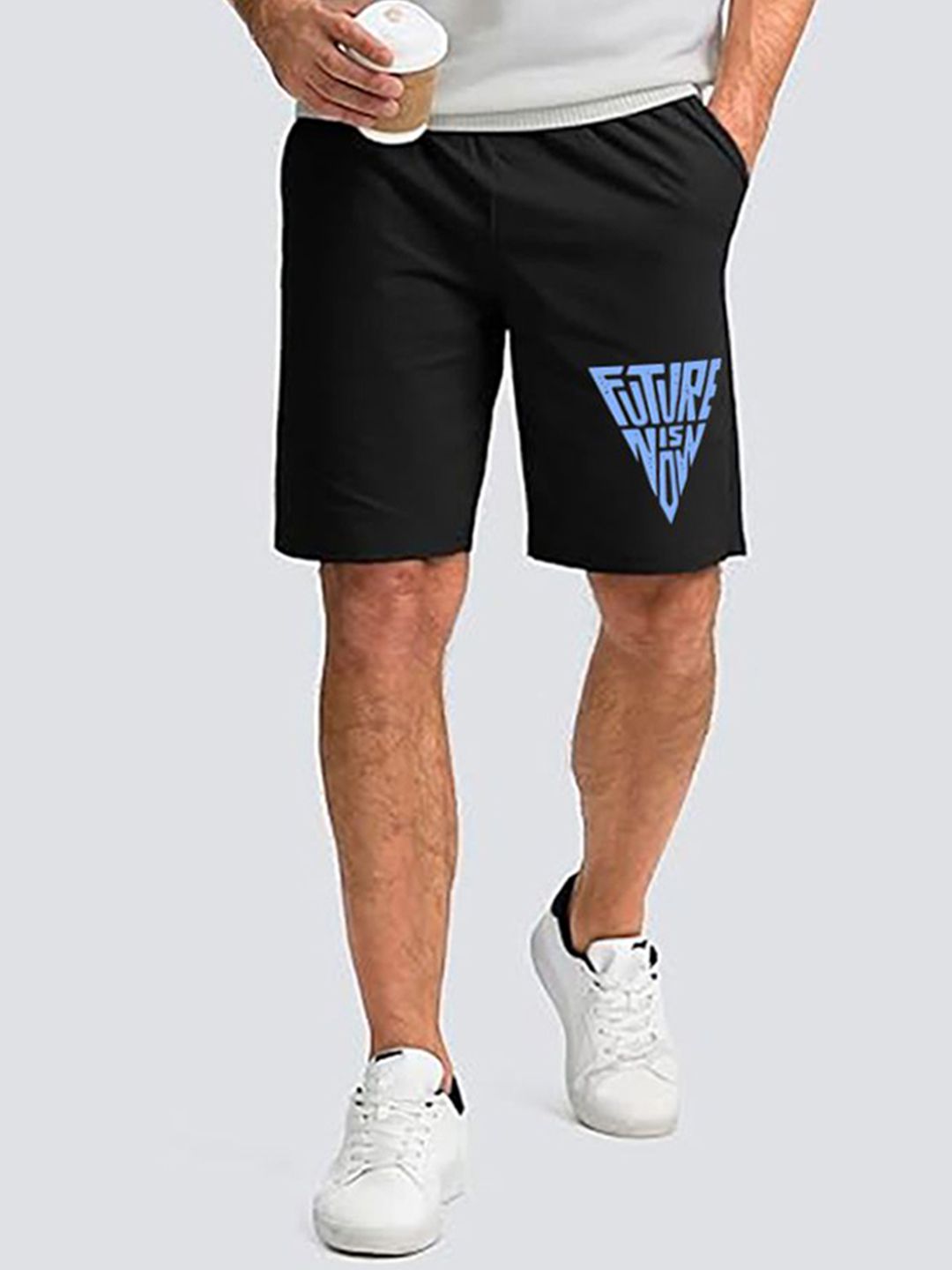Hotfits Men Regular Fit Mid-Rise Cotton Gym Shorts-picture-32