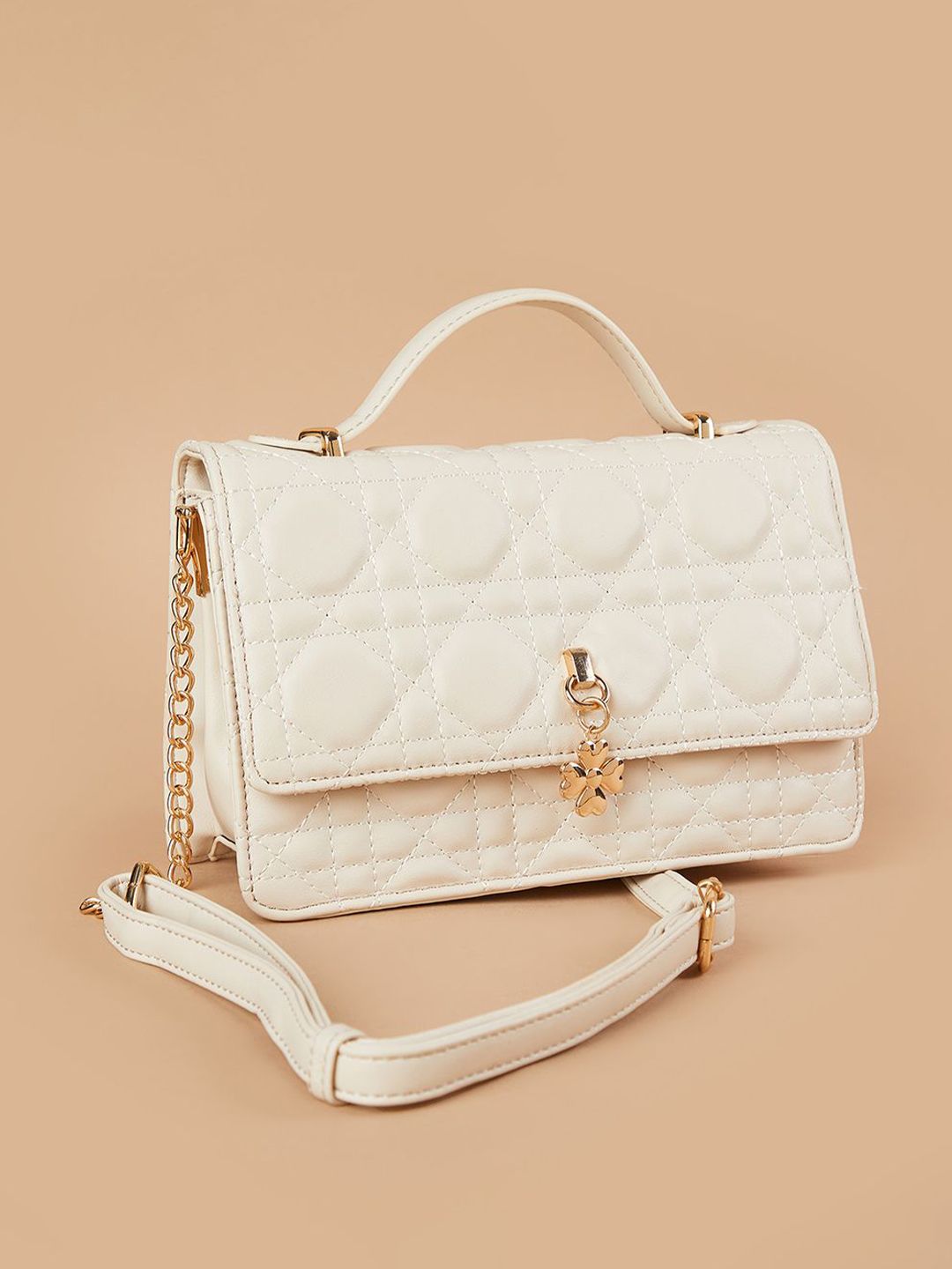 CODE by Lifestyle Women Solid Baguette Quilted Satchel Bag-picture-13