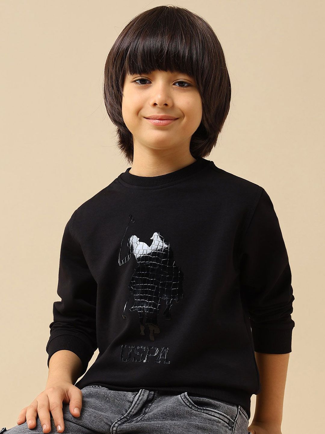 U.S. Polo Assn. Kids Boys Printed Round Neck Full Sleeve Sweatshirt-picture-12