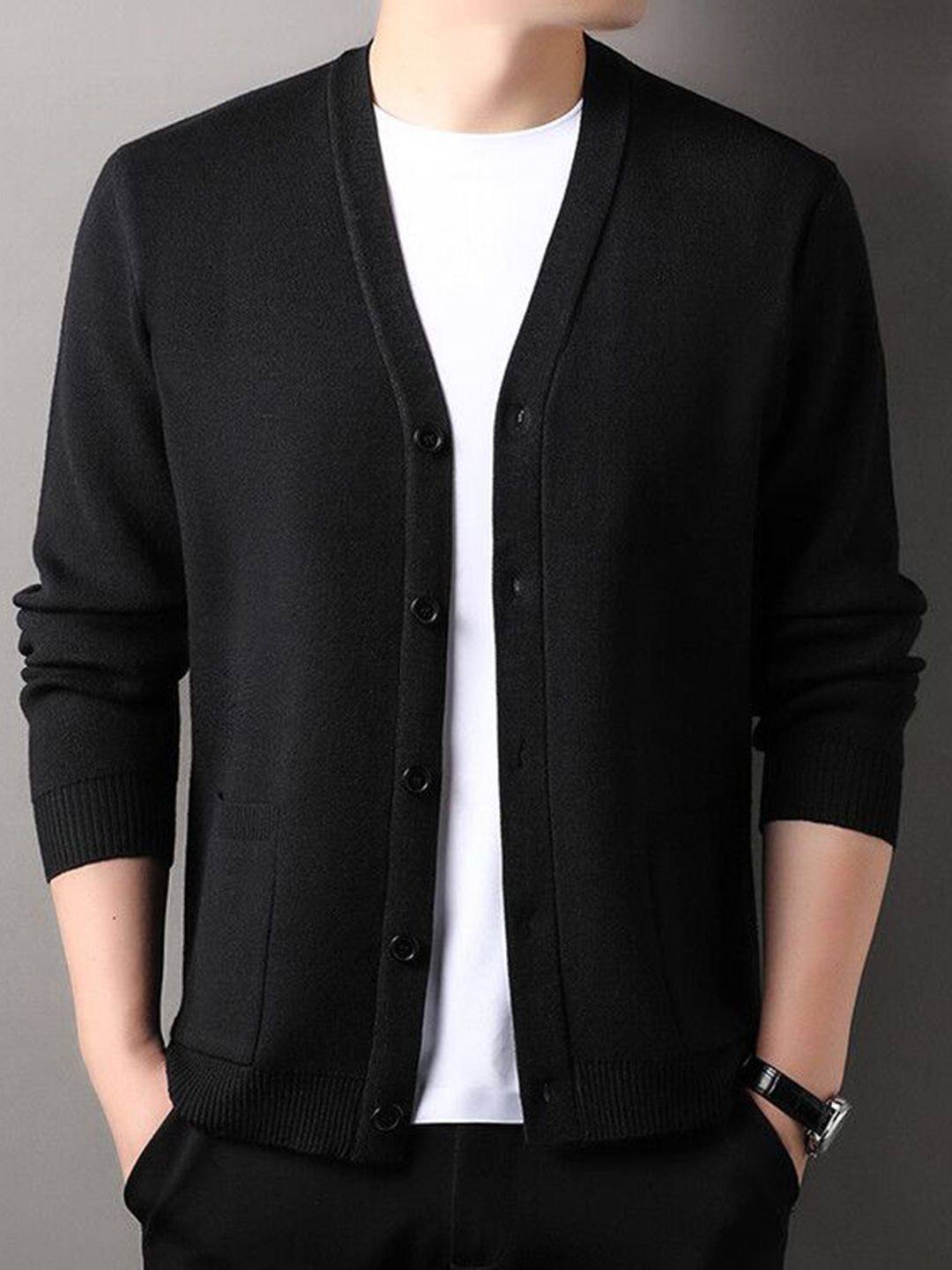 StyleCast Men Shawl Collar Long Sleeves Quilted Jacket-picture-22