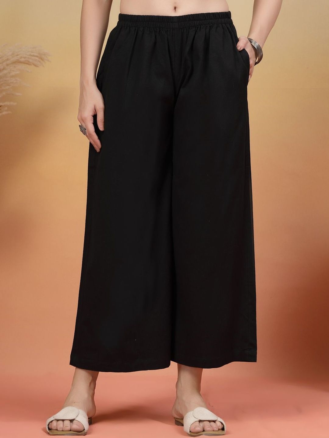 KALINI Women Straight Fit Cotton Palazzos