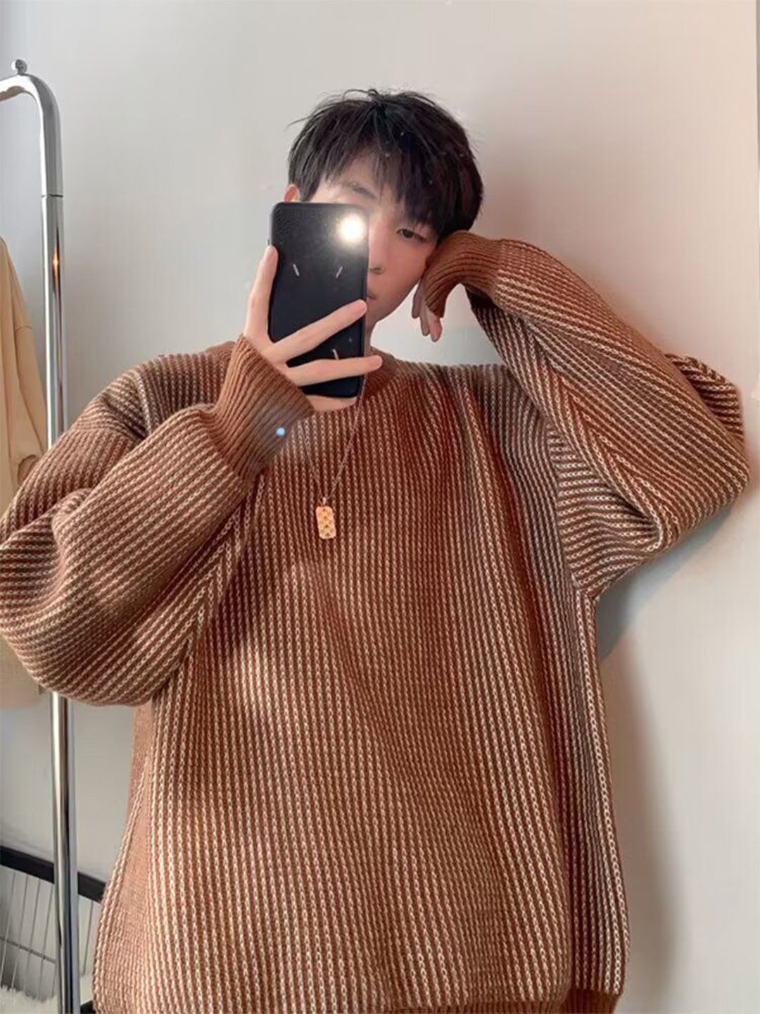 StyleCast x Revolte Men Cable Knit Round Neck Long Sleeves Pullover Sweater-picture-13