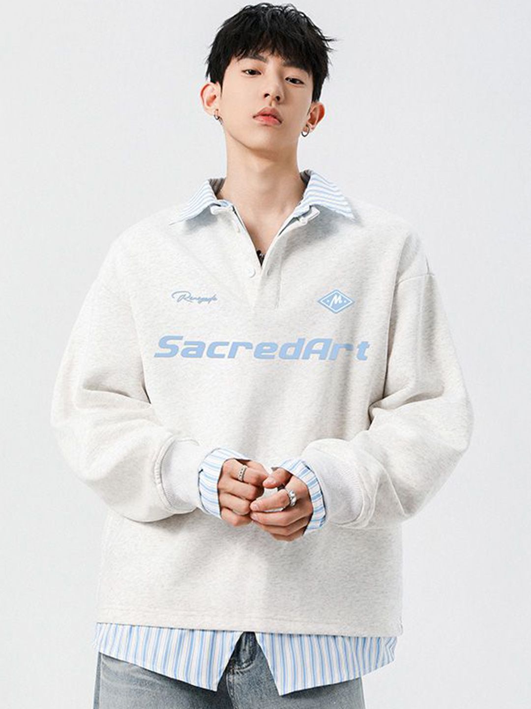 StyleCast x Revolte Men Typography Printed Oversized Sweatshirt-picture-36