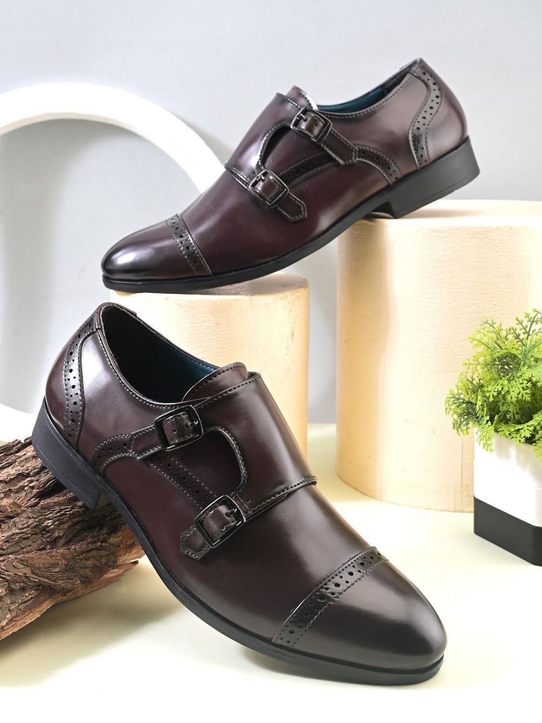 House of Pataudi Men Formal Monk Shoes-picture-20