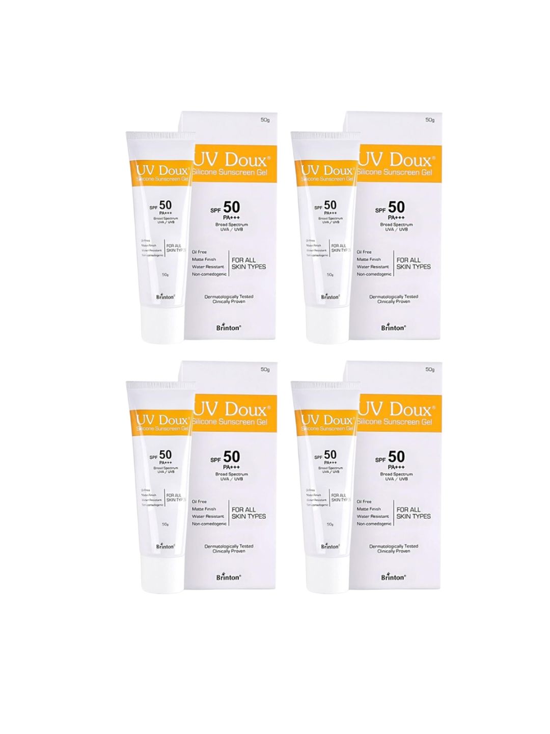 Brinton Set Of 4 UV Doux Silicone Sunscreen Gel SPF50 PA+++ - 50 g Each-image-23