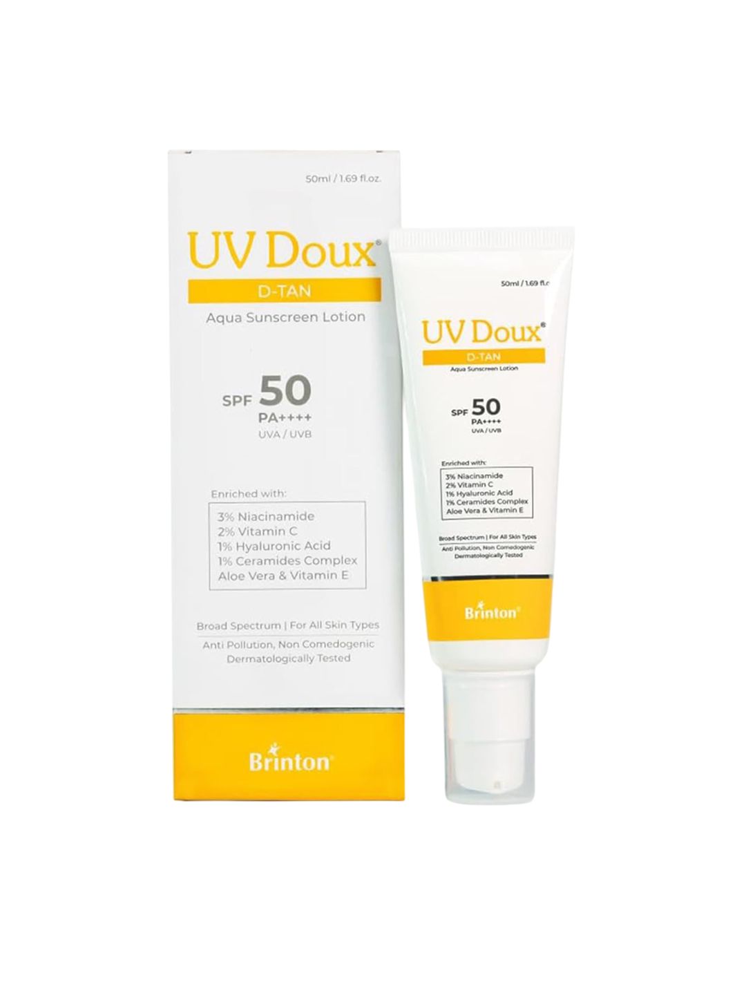 Brinton UV Doux D-Tan Aqua Sunscreen Lotion SPF50 PA++++ - 50 ml-picture-22