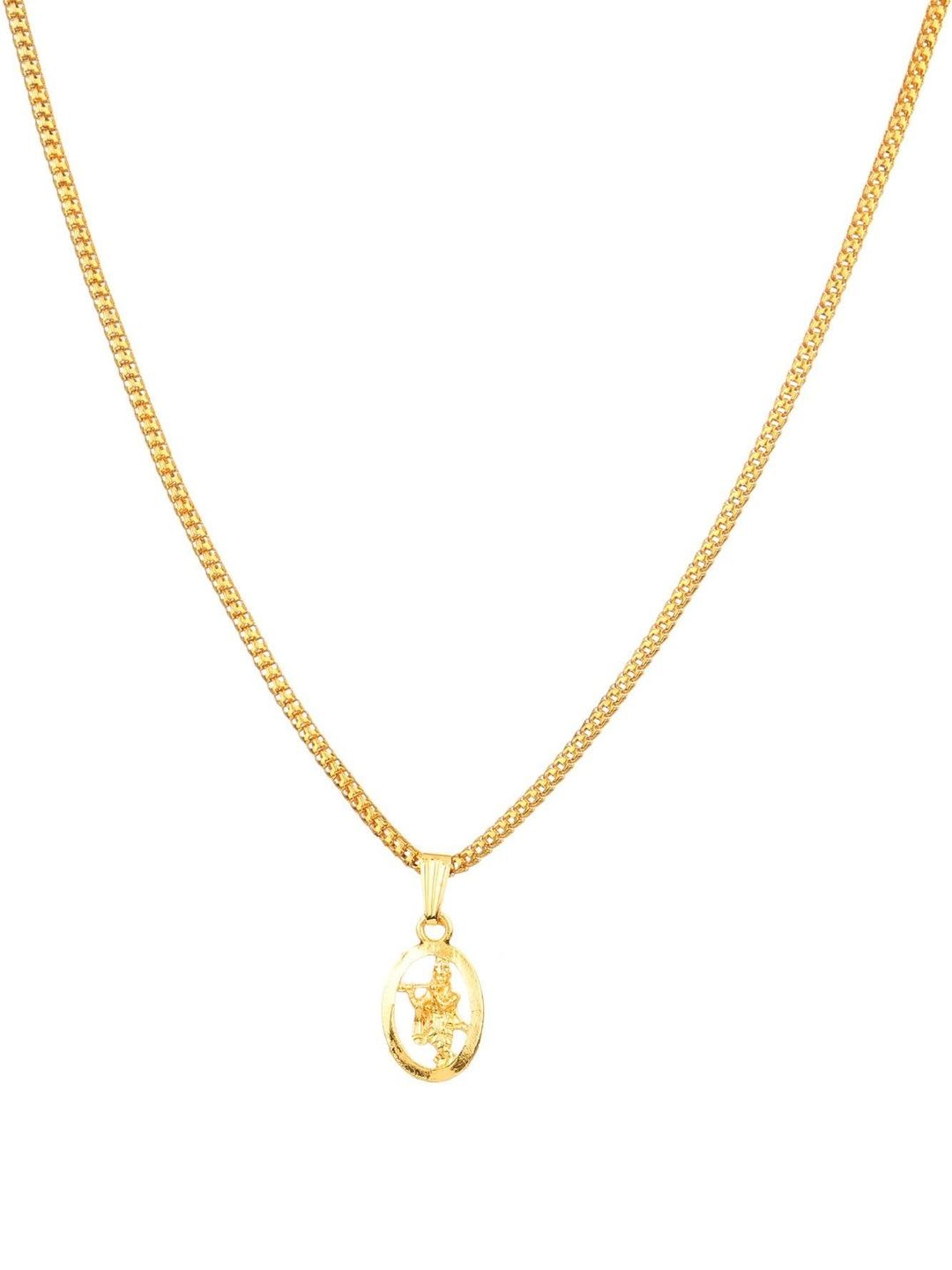 NAKSHATRA JUNCTION Gold-Toned Stainless Steel Crystals Minimal Necklace-picture-16