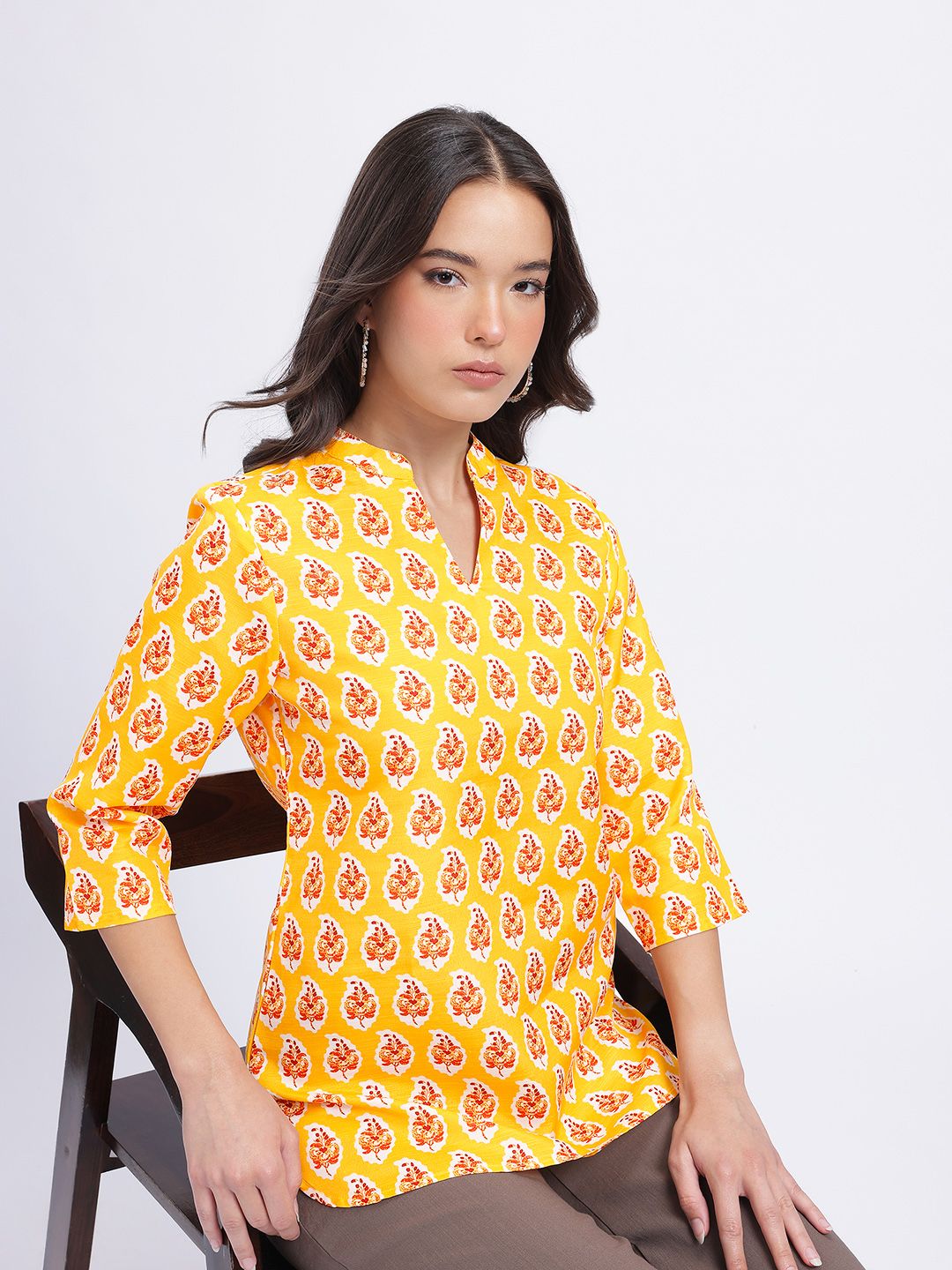 Anouk Rustic Ethnic Motifs Print Straight Kurti-picture-10